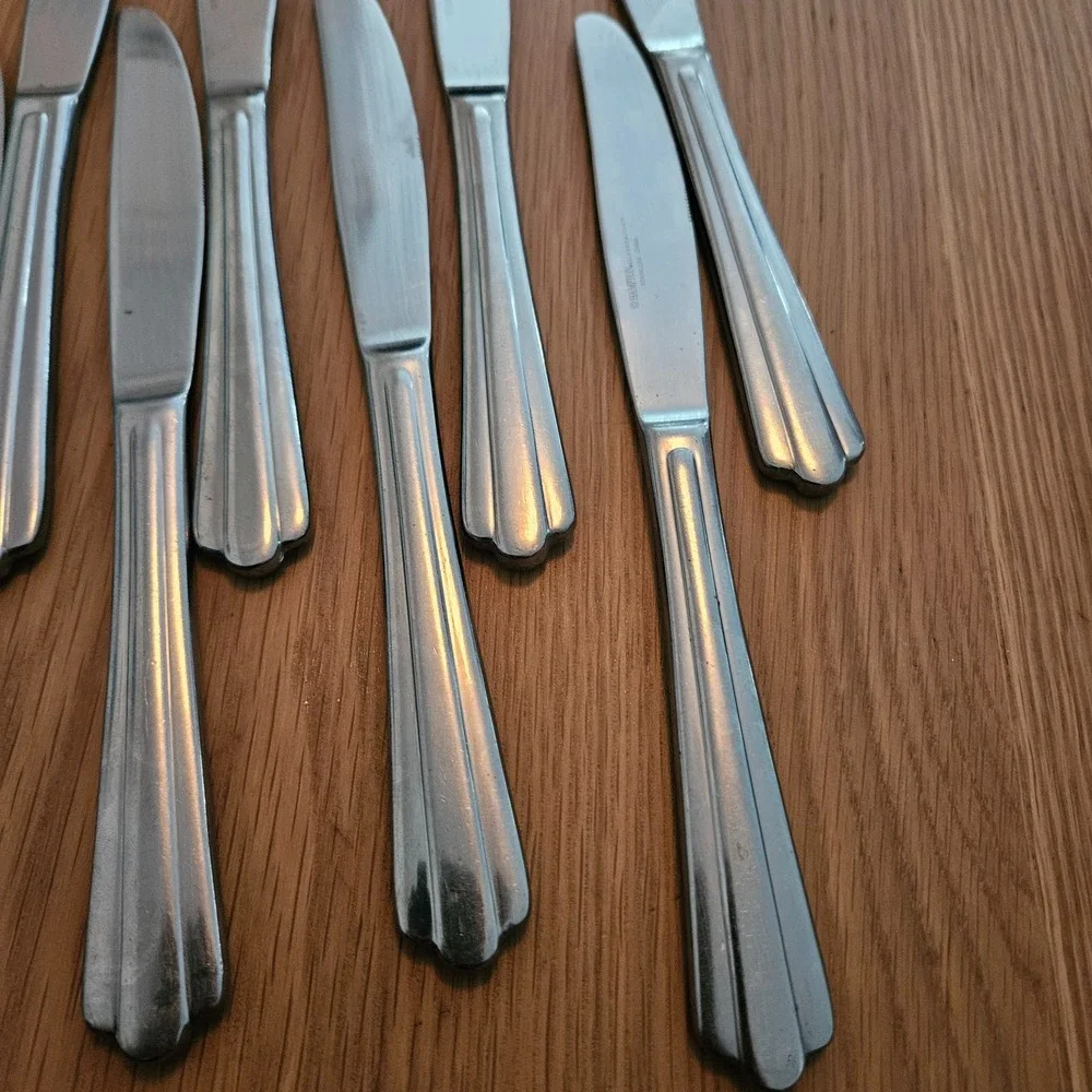 Set‎ (10) Hampton Silversmiths  Central Pattern Stainless Dinner Knives 9